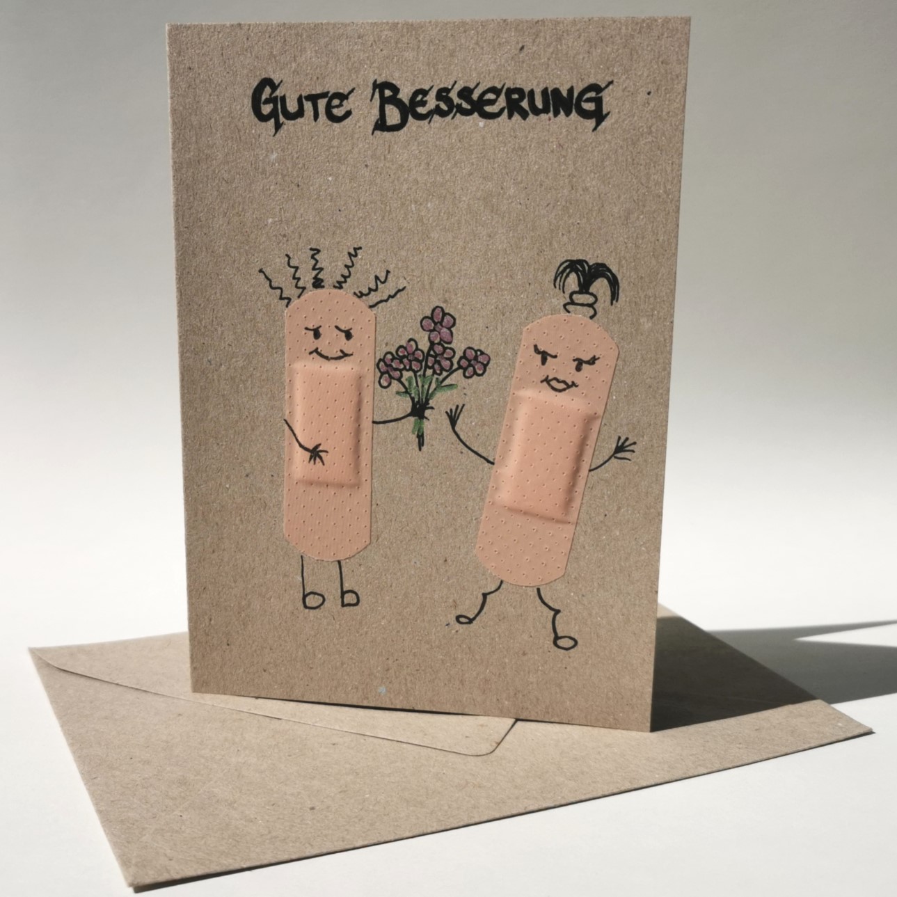 Produkt-Foto handgemachte Karte Gute Besserung Version 1