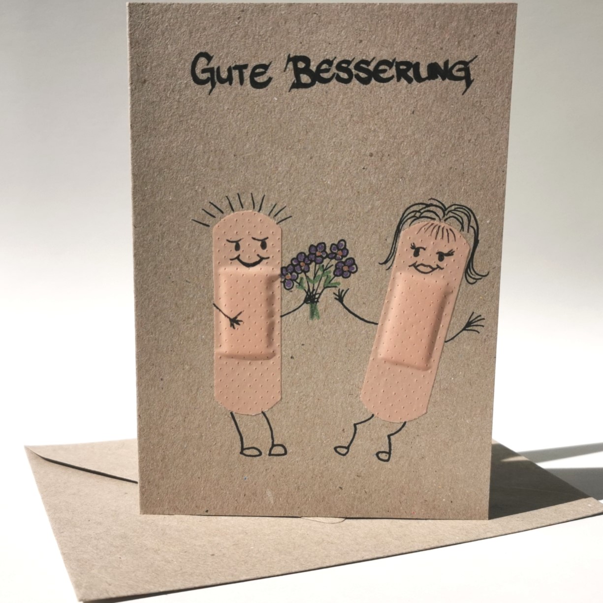 Produkt-Foto handgemachte Karte Gute Besserung Version 4