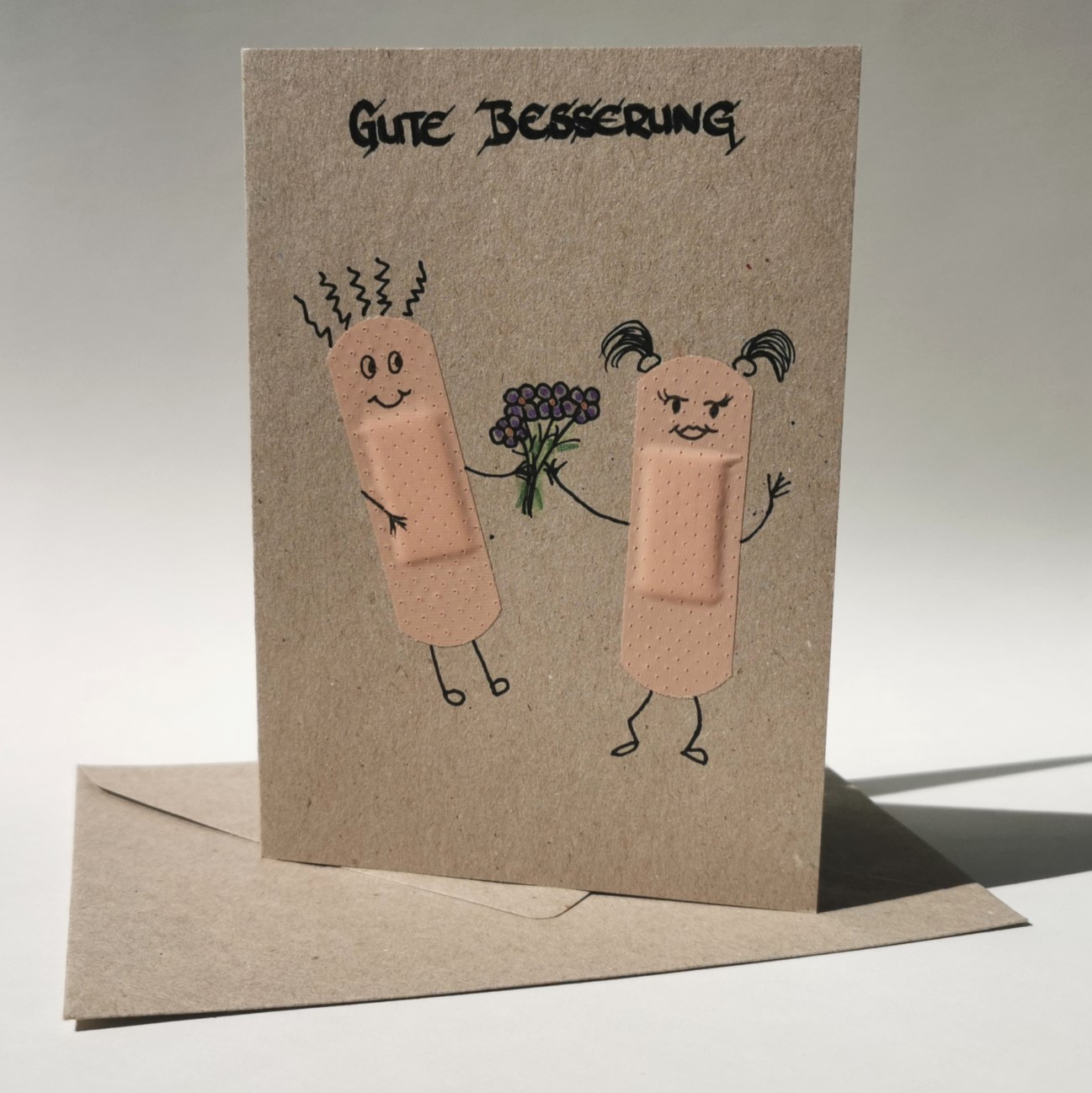 Produkt-Foto handgemachte Karte Gute Besserung Version 2