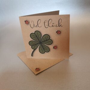 Handgefertigte Karte "Viel Glück"
