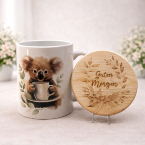Tasse Guten Morgen Koala mit Eukalyptus