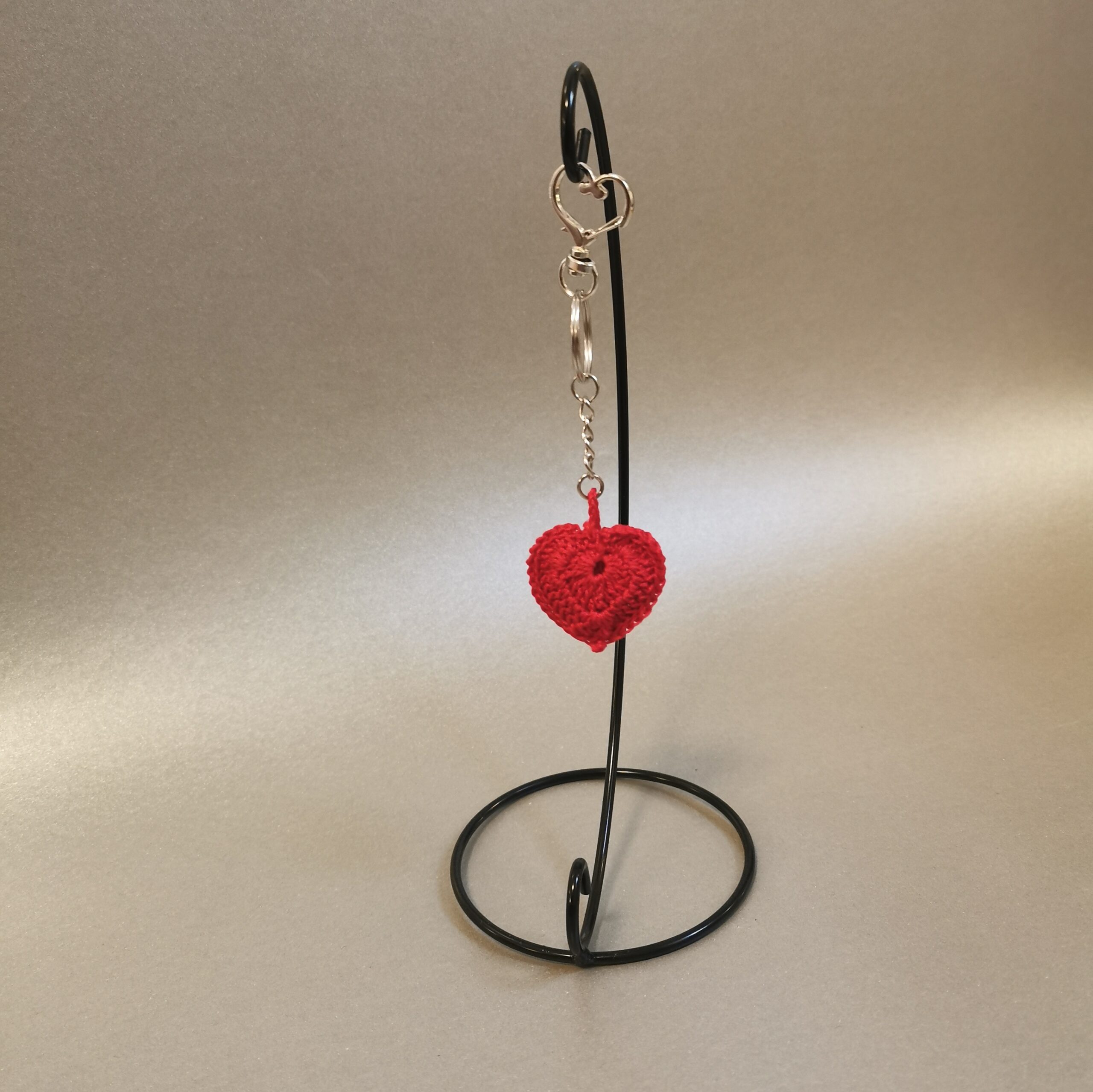 Schlüsselanhänger gehäkelte Herzen, 2 Stück (handgemacht)